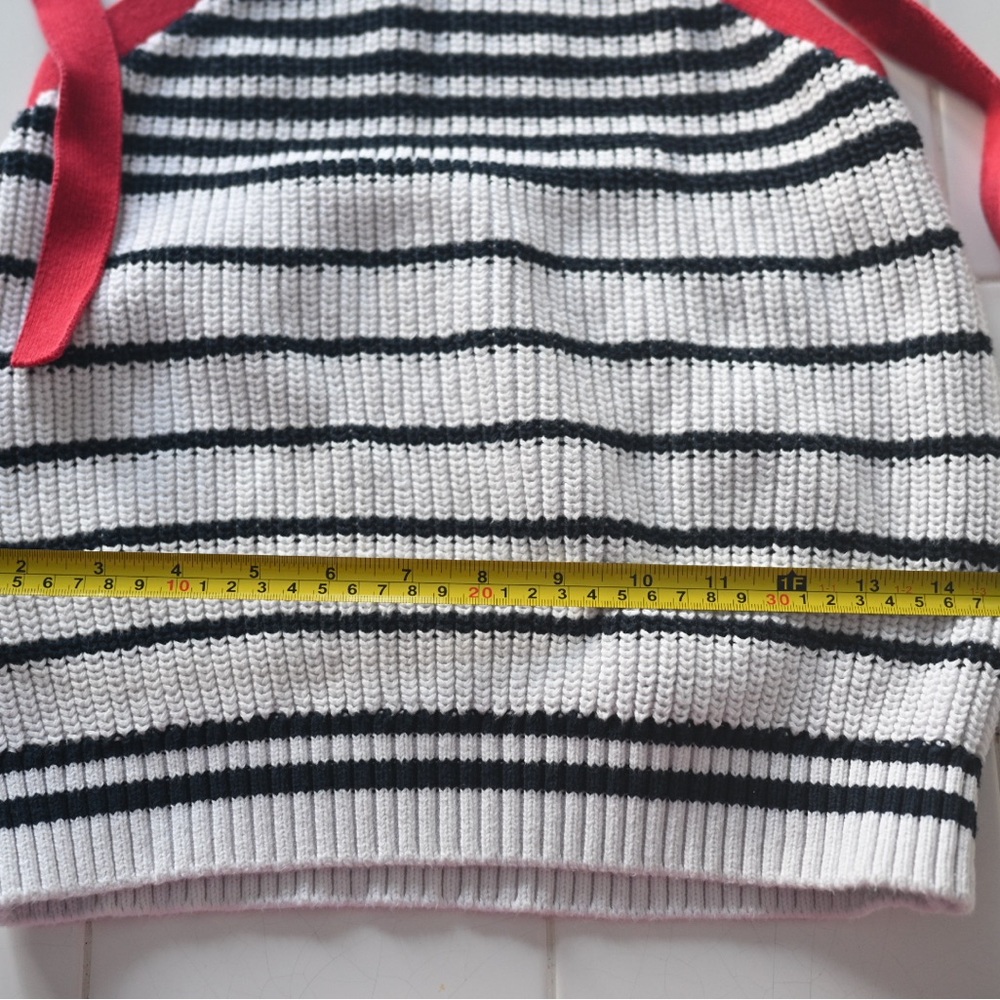 Tommy Hilfiger Chunky Knit Halter Top in Red White & Blue - Trendy Y2K - Picture 9 of 14